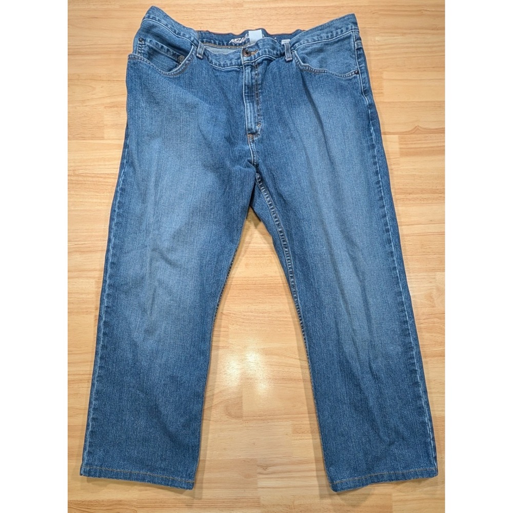 Eddie Bauer Mens Relaxed Fit Jeans 38x30 Medium Wash Blue Cotton Denim Straight